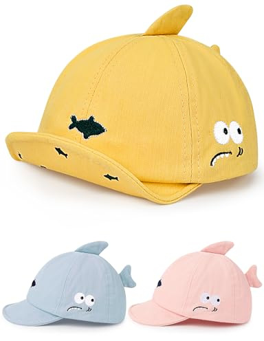 Becellen Gorra de Béisbol para Bebé, Gorro Sol de Algodón Bonita Sombrero de Verano Ajustable para Bebés Niños y Niñas de 3 a 12 Meses