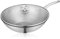 GAOAZHEN Wok de Titanio Puro sin Revestimiento, Ligero, antioxidante, Resistente a la corrosión, sartén Antiadherente de batido Manual, Wok Multifuncional de Fondo Redondo, B