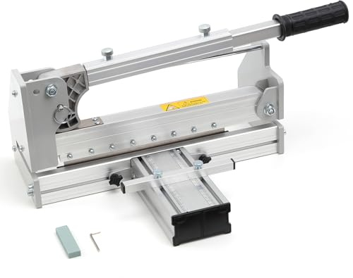 Laminate/Vinyl Floor Cutter, 12” Vinyl Plank Cutter with Sharp Blade, Adjustable Width Wood Floor Cutter for Cutting Laminate Floor, LVP, LVT, VCT, SPC, WPC Floor