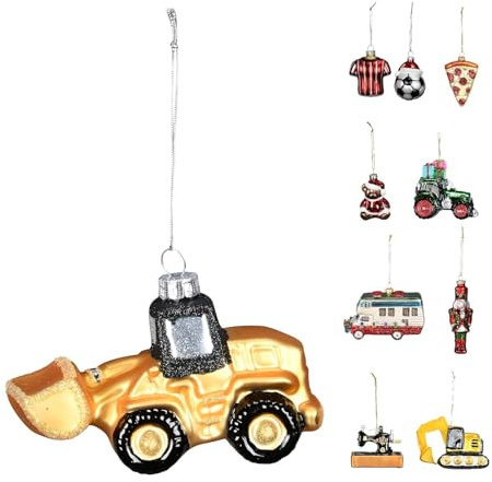 NETPROSHOP Weihnachtsbaumanhänger Weihnachtsdeko Weihnachtsschmuck 1 Stück Höhe 8-10 cm, Farbe:Radlader