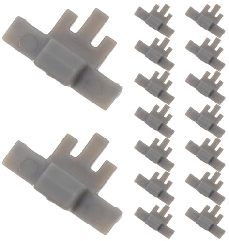 SHINEOFI 50pcs Plastic Cabinet Hinge Restrictor Clips Angle Limiter for Cabinet Door Hinges Prevent Over-Extension Easy Fit for Kitchen