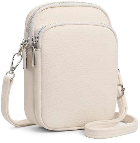 SENDEFN Handytasche zum Umhängen Damen, Veganes Leder Handy Umhängetasche, Klein Crossbody Bag mit Verstellbarem und Abnehmbarer Schultergur, Schultertasche für Handy unter 7 Zoll