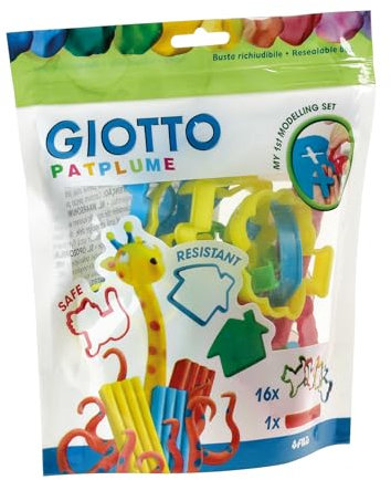 GIOTTO Patplume - Sachet 16 accessoires de modelage, Coleurs Assorties