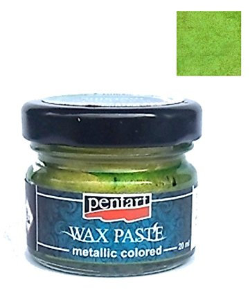 Zita's Creative Wachspaste metallic 20ml - grün. Metallfarbe, Bastelfarbe, Acrylfarbe