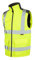 Leo Workwear Torrington Hi-Vis Warm Quilt Lining PU Coated Polyester Bodywarmer, Medium, Hi-Vis Yellow