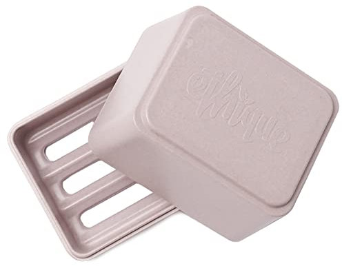 Ethique Bamboo and Cornstarch, Plastic-Free Shampoo and Conditioner Shower Container (Lilac,)