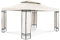 Uniprodo UniPERGOLA3X4BF Gazebo da Giardino in Acciaio, Gazebo da Esterno Resistente con Telo di Copertura in Poliestere, Gazebo 3 x 4 m, 160 g/m², Beige