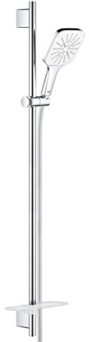 GROHE Rainshower 130 SmartActive Cube | Brausestangenset 3 Strahlarten | moon white | 26587LS0