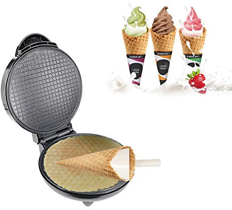 Electric Waffle Cone Maker, Ice Cream Cone Machine, Egg Rolls Nonstick Dessert Baking Pan Kitchen Cooking Gift