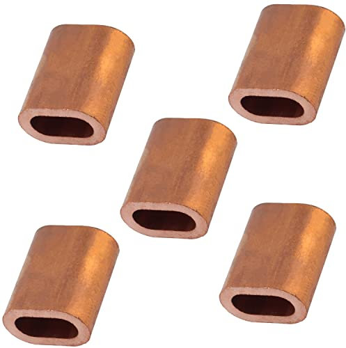 FASTON® Pressklemmen 4 mm aus Kupfer (10 Stück) Seilklemme Presshülsen Stahlseil Drahtseilklemme Kupferklemmen