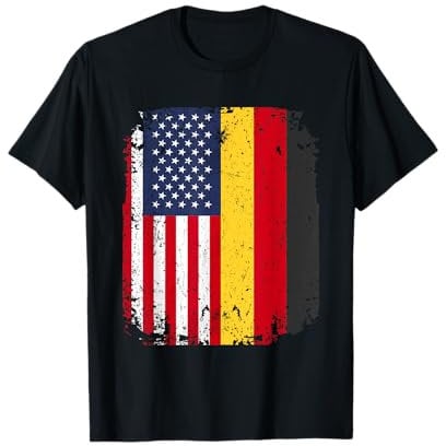 USA Amerikanische Deutschland Flagge Deutsche Dual Staatsbürgerschaft Geschenk T-Shirt
