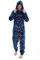 Keanu Mens Game Controller Onesie with Hood - All Over Print Gaming Design - Supersoft Flannel Fleece - Mens Sizes S - XL (L/XL)