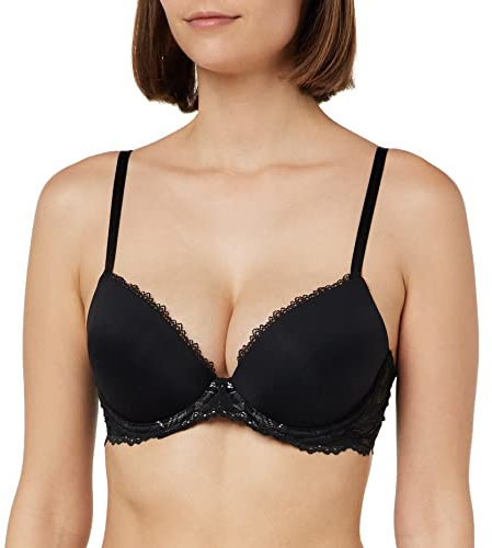 Calvin Klein Sujetador de Media Copa Mujer Lift Elástico, Negro (Black), 95A