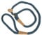 Dog & Field Lux Woven Slip Lead - Teal, 1.2m for Dogs. Soft Braided Rope With Brass Fittings & Leather Bindings. Training Lead, No Collar or Harness Needed, One Size