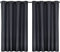 Moon 2er Pack Vorhang Ocean 70% Blickdicht, Ösenvorhang, Höhe 245 cm - Breite 140, verdunkelnd mit 8 Ösen (anthrazit)