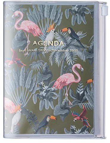 MARK'S 2022/2023 Taschenkalender A6 vertikal, Storage it, Jungle, Khaki: Von September 2022 bis Dezember 2023