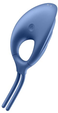 Satisfyer Swordsman Penis-Ring | 12 Vibrationsprogramme | Größenverstellbar | Leistungsstarker Motor | Körperfreundliches Silikon in blau | Wasserdicht (IPX7) | Cock-Ring Sex Toy für den Mann | Erotik