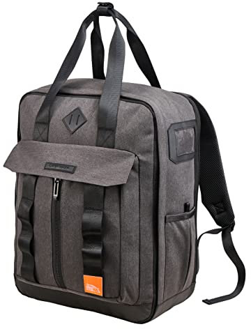 Cabin Max Memphis 45x36x20 Underseat Easyjet Cabin Bag - Recycled Polyester Large Capacity with Compression and Laptop Pocket (Grey 45x36x20cm)