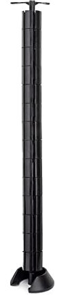 Emuca - Columna organizadora de Cables para Escritorio o Mesa, plástico, Negro