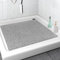 Mavicen Duschmatte rutschfest Dusche, 80x80cm Komfort Sicherheits PVC Badewannenmatte, Massage Luffa Duschmatte mit Ablauflöchern, Schnell Trocknende Antirutsch Duscheinlage für Nassbereiche, Grau