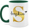 Tasse Tassen 325ml - Namens Geschenk I Anfangsbuchstabe personalisiert I Initialen mit Name - 325 ml - Dunkelgrün - für büro damen buchstabentasse buchstaben s kaffeetassen buchstabe