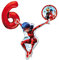 Ballonset Ladybug Ballonset Ballon mit roter Zahl 6 Kindergeburtstag Heliumgeeignet Deko Kindergeburtstag Partygeschirr Dekoration für Geburtstag Party Mottoparty Motto Luftballons