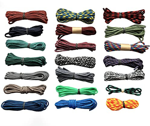 EdcX 4mm Nylon Paracord 550 (15, 30, 50, 100 und 300m) - Typ III, 100% Nylonseil, 7 Litzen Seil, 4mm Nylonseil in vielen Farben | 400 Gramm (60m) Set