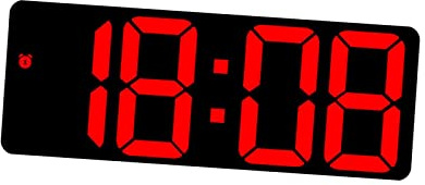Baoblaze Digitale Wanduhr, einstellbare Helligkeit, Kalender, Schreibtisch, moderner Sprachsteuerungs-LED-Wecker mit Datums- und Temperaturanzeige für Flur, Rot