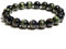 Lllunimon Natürliche grüne Turmalin Perlen Armband, Hochwertige Cat Eye Turmalin Single Loop Armband, charmante Schmuck Geschenk,8mm(about22beads)