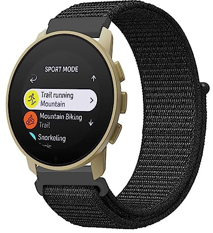ZUREGO Nylon Solo Loop Armband für Suunto 9/7/9 Baro - Sport Ersatzband Uhrenarmband Kompatibel mit Nylon Armbänder (2)