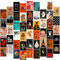 Waschbär Halloween-Wand-Collage-Set, ästhetische Bilder, Halloween-Raumdekoration, Halloween-Poster für Teenager-Mädchen, Hexenraumdekoration, Halloween-Dekorationen für Schlafzimmer, 50 Stück