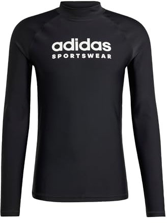 adidas Long Sleeve Rash Guard Bañador Corto, Hombre, Negro (Black), L