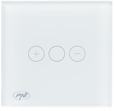 PNI SafeHome DIM101 Interrupteur tactile et variateur d'intensité 1 x 700 W Live Wire sans zéro Verre
