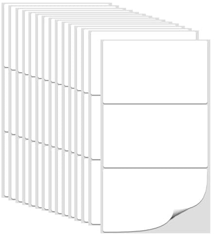 45pcs Large White Labels - Stickers for Storage Boxes (102 x 62mm)