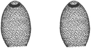 2 Set Metall Pendelleuchte Lampenschirm Schmiedeeisen Draht Lampenschirm für Cafe Dekoration Oval Schwarz