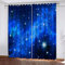 VOYADE 2Er Set Blickdichter Verdunklungsvorhang Gardinen Mit Ösen - Für Wohnzimmer Schlafzimmer Kinderzimmer, 3D Blaue Sternenhimmellandschaft Druck Super Weich Schallisoliert Thermogardine 160X200cm
