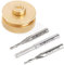 POWERTEC Router Inlay Kit, Solid Brass Router Bushing Guide Set, Inlay Router Bit Set Equipped w/ Centering Pin, Retainer Nut, Collar, Alignment Pin, Incl. 2 1/8 Inlay Router Bit and 1/4 Shank 72028