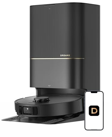 DREAME X40 Ultra Roboterstaubsauger mit abnehmbarem und anhebbarem Wischmopp, 12.000 Pa Saugkraft, erweiterbare Seitenbürstenreinigung, 70 °C Wischmopp und Waschmaschine, Selbstreinigung, automatische