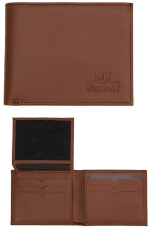 D'S DAMAT Echtleder Geldbörse Herren Geschenkbox, 14 Fächer, Geldbeutel Herren Klein, Hochwertig Portemonnaie Herren, Elegant Brieftasche Herren, Leather Slim Wallets Men, Kartenetui, Hellbraun