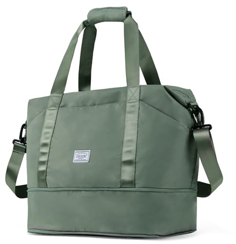 TANTOMI Reisetasche Damen 42x23x40 cm, Weekender Bag Sporttasche Damen,Handgepäck Tasche Reisetasche Faltbar wasserdichte Duffle Bag Trainingstasche Kliniktasche Geburt Geeignet Urlaub Camping