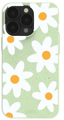 Pela Handyhülle für iPhone 14 Plus, Salbeigrün Gänseblümchen, schützende Handyhülle, umweltfreundlich, kompatibel mit iPhone 14 Plus