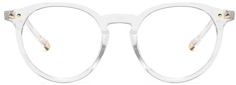 AOOLIA Runden Lesebrille Damen, Ultraklare Sicht Männer Frauen Lesebrille Lesehilfe, Lesebrillen Sehhilfe Blaulichtbrille (Weiß, 0, x)
