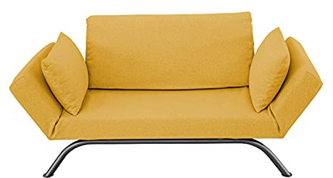 Deshome Smart Schlafsofa für 2-Sitzer mit Einzelbett 80 x 200 cm, mit Armlehnen bis zu 3 Klick-Klack-Sitzer, wasserabweisender Stoff, abnehmbarer Bezug, Matratze aus Waterfoam, hergestellt in Italien