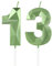 Grüne Kerzen zum 13th Geburtstag, 3D Grüne Zahl 13 Kerze für Kuchen, Junge Mädchen 13th Geburtstag Dekorationen, Grüne Kuchendekorationen, Grüne Kerze Kuchen für Geburtstagsfeier Hochzeitstag