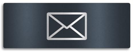 Metzler Plaque en acier inoxydable avec symbole de lettre pour boîtes à colis - Marquage de boîte à colis - Anthracite RAL 7016