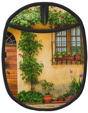 Lot de 2 maniques en silicone pour cuisine, motif fleurs vertes, moufles chauffantes avec poches, pour cuisine, pâtisserie, 19 cm x 24 cm