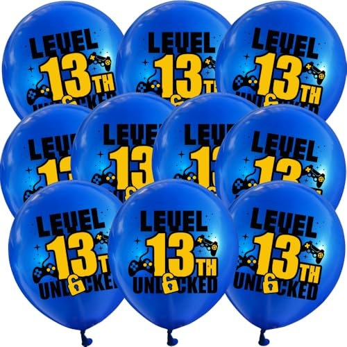 DIWULI Level 13 Unlocked Ballons 10 Stück Gamer Geburtstag