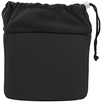 Jwthee Camera Bag Insert, Camera Lens Bag Foldable Camera Padded Bag Camera Inserts Lens Inner Camera Organizer with Drawstring (Black)