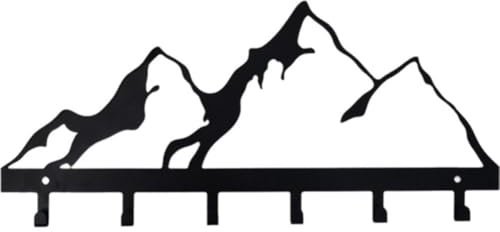 Lipfer Crochets À Manteaux Porte-clés en Métal De Montagne, Décoration Murale Au Design De Montagne, Porte-Chapeau À Dos, Décoration De Rangement pour Le Salon, Le Couloir, L'entrée