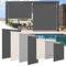 Ollewiellan Tenda da sole verticale 100 x 240 cm, tenda da sole per balcone, tenda a rullo protezione dal vento, tenda laterale,resistente alle intemperie, Antracite